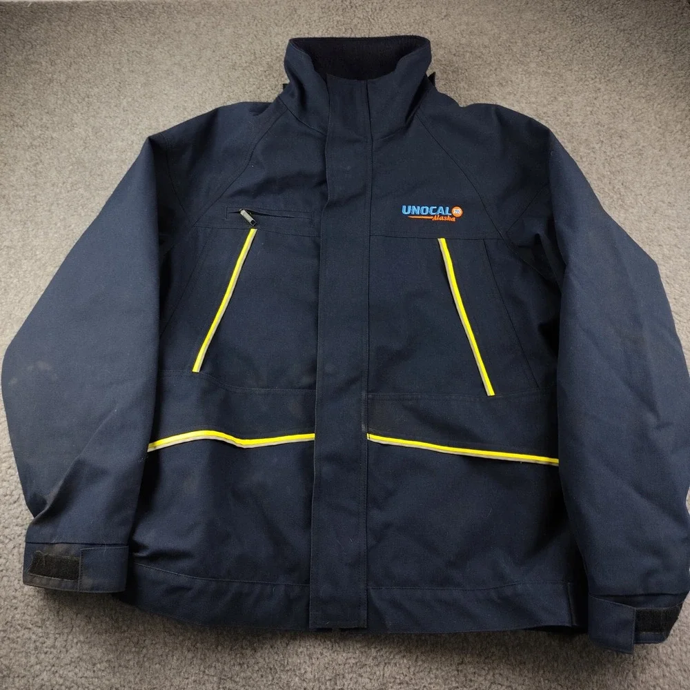 ActionWest Jacket Mens XLT Navy Blue FR Flame Resistant Coat